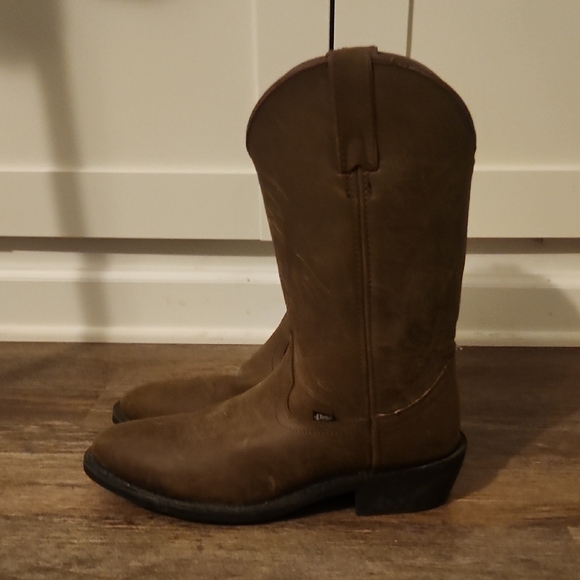 Justin Boots Size 12 Men Brown Leather JB1100 NWOT - Picture 1 of 9